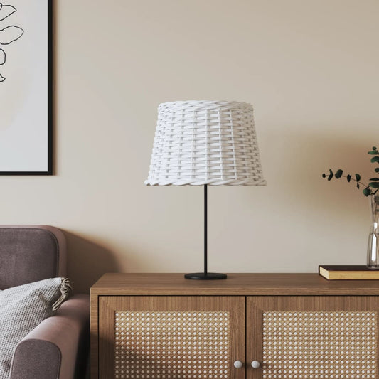vidaXL Lamp Shade White íÖ40x26 cm Wicker