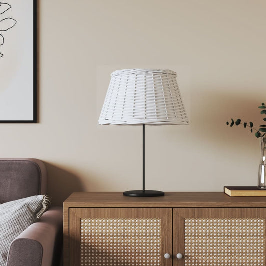 vidaXL Lamp Shade White íÖ50x30 cm Wicker