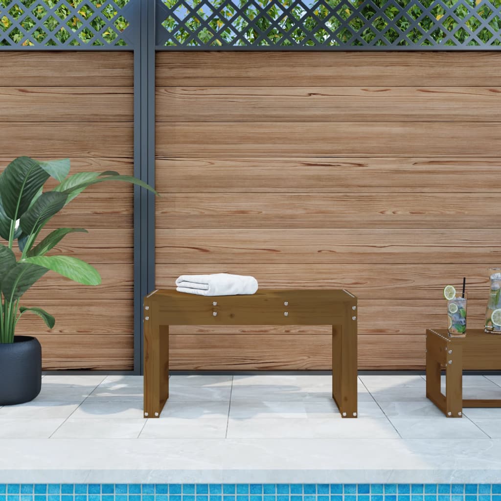 vidaXL Garden Bench Honey Brown 80x38x45 cm Solid Wood Pine