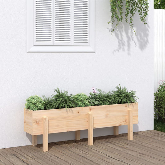 vidaXL Garden Raised Bed 121x30x38 cm Solid Wood Pine