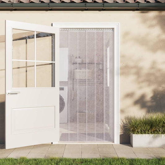 vidaXL Door Curtain Transparent 200 mmx1.6 mm 25 m PVC