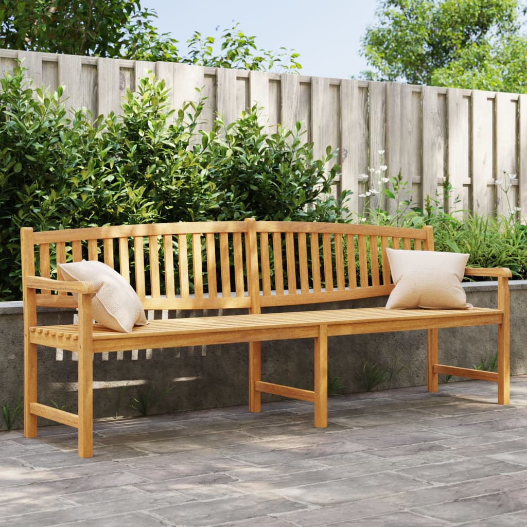 vidaXL Garden Bench 228x59.5x90 cm Solid Teak Wood