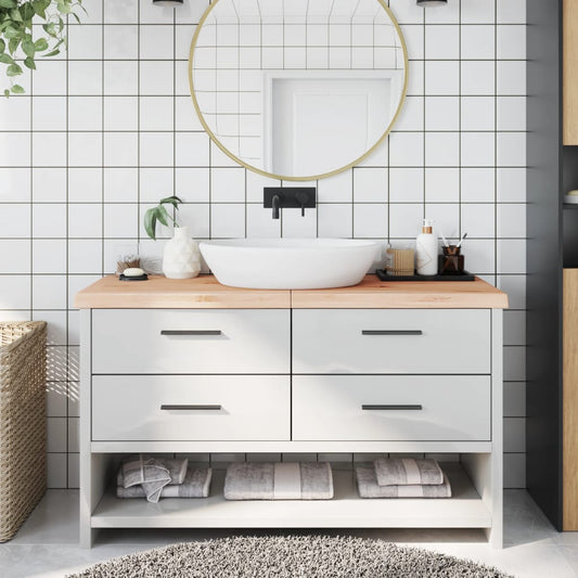 vidaXL Bathroom Countertop 140x50x(2-6) cm Untreated Solid Wood