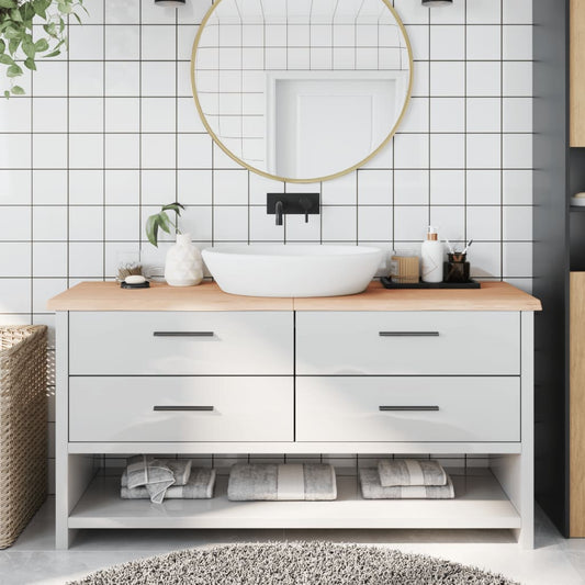 vidaXL Bathroom Countertop 160x60x(2-4) cm Untreated Solid Wood