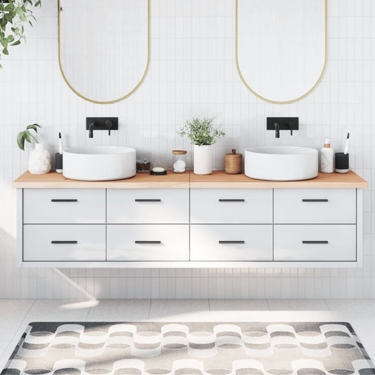 vidaXL Bathroom Countertop 200x30x(2-4) cm Untreated Solid Wood