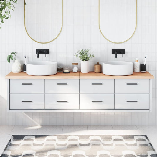vidaXL Bathroom Countertop 200x40x(2-4) cm Untreated Solid Wood