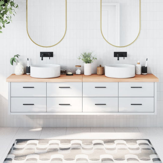 vidaXL Bathroom Countertop 220x40x(2-6) cm Untreated Solid Wood