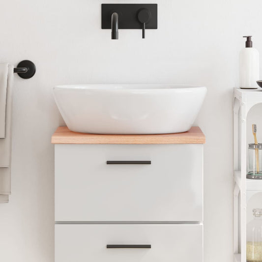 vidaXL Bathroom Countertop Light Brown 40x30x2 cm Treated Solid Wood