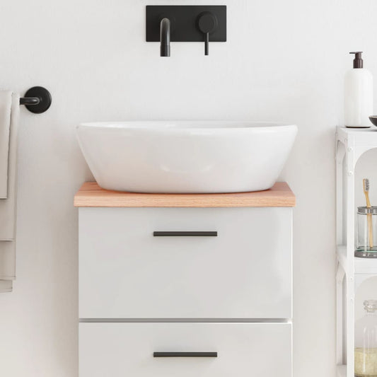 vidaXL Bathroom Countertop Light Brown 40x40x2 cm Treated Solid Wood