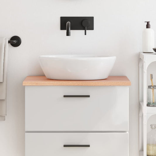 vidaXL Bathroom Countertop Light Brown 60x30x2 cm Treated Solid Wood