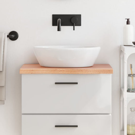 vidaXL Bathroom Countertop Light Brown 60x40x(2-4) cm Treated Solid Wood