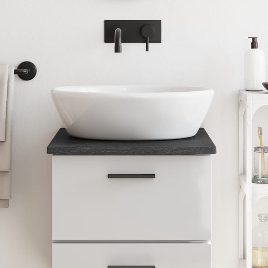 vidaXL Bathroom Countertop Dark Grey 40x50x2 cm Treated Solid Wood