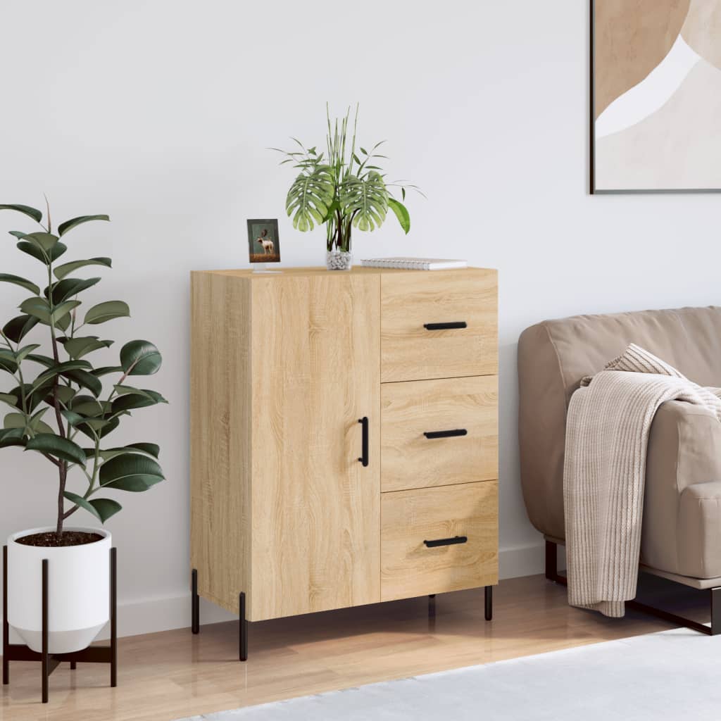 vidaXL Sideboard Sonoma Oak 69.5x34x90 cm Engineered Wood