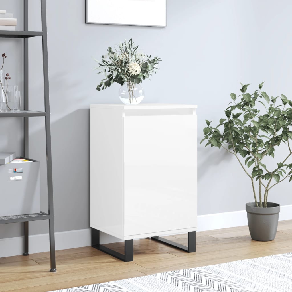 vidaXL Sideboard High Gloss White 40x35x70 cm Engineered Wood