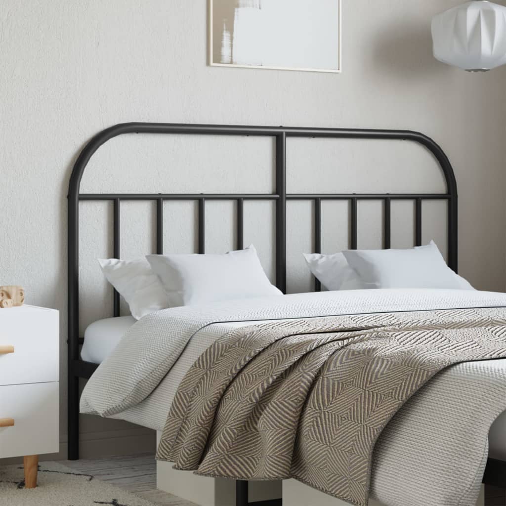 vidaXL Metal Headboard Black 135 cm
