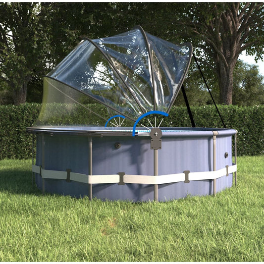 vidaXL Pool Dome with Bracket Round 500x250 cm PVC