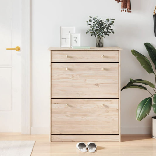 vidaXL Shoe Cabinet ALTA 77x35x96 cm Solid Wood Pine