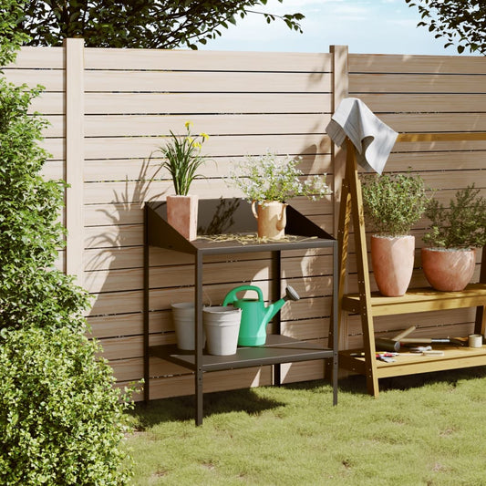 vidaXL Plant Stand Anthracite 75.5x54.5x100 cm Galvanised Steel