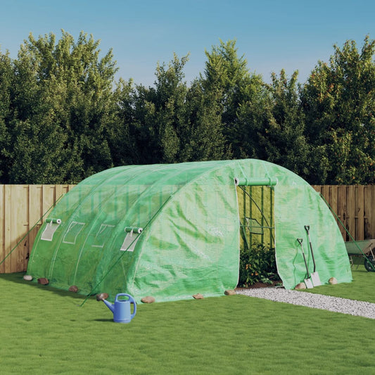 vidaXL Greenhouse with Steel Frame Green 20 mŒ_ 5x4x2.3 m