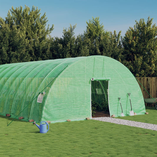 vidaXL Greenhouse with Steel Frame Green 132 mŒ_ 22x6x2.85 m