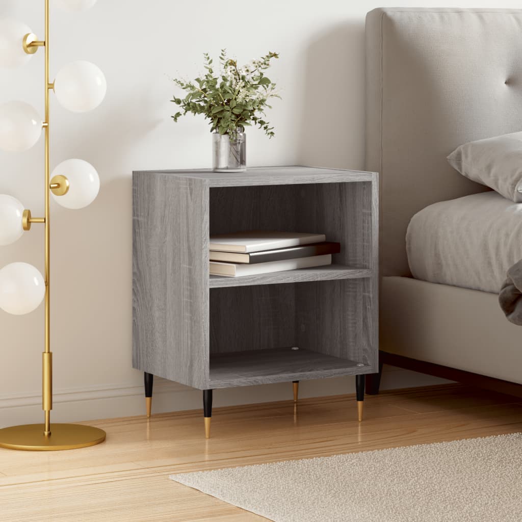 vidaXL Bedside Cabinet Grey Sonoma 40x30x50 cm Engineered Wood