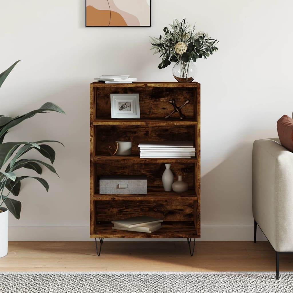 vidaXL Highboard Smoked Oak 57x35x90 cm Engineered Wood