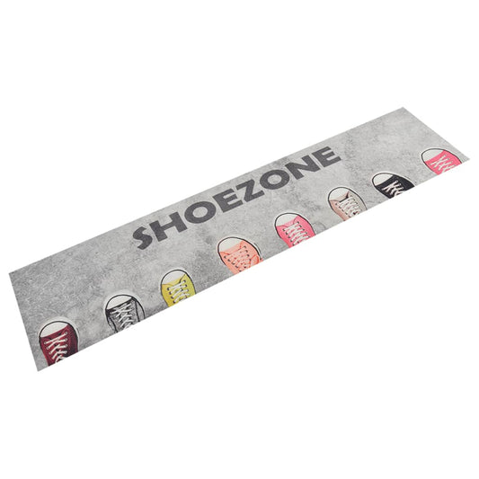 vidaXL Kitchen Rug Washable Shoezone 60x300 cm Velvet