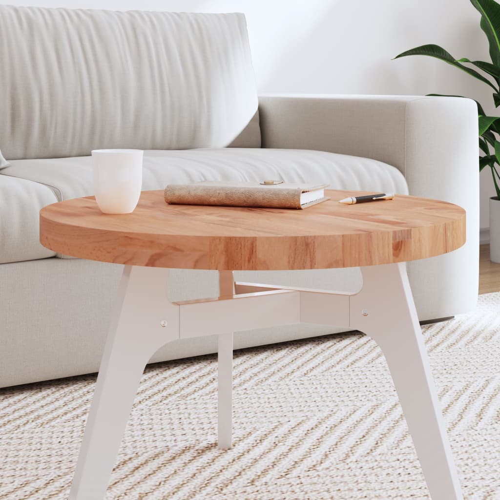 vidaXL Table Top íÖ60x4 cm Round Solid Wood Beech