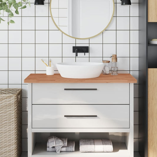 vidaXL Bathroom Countertop 100x50x2.5 cm Solid Wood Beech