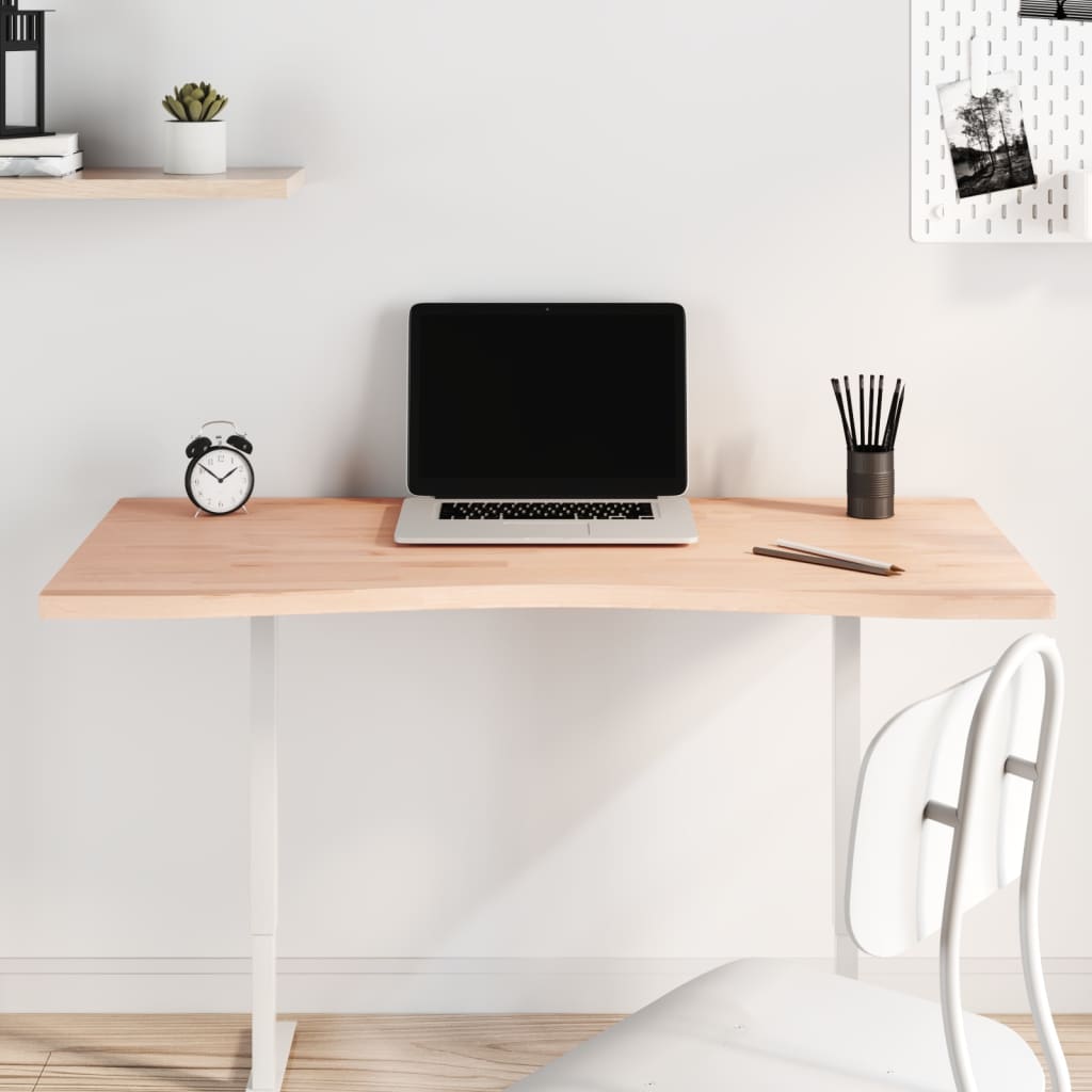 vidaXL Desk Top 110x(50-55)x2.5 cm Solid Wood Beech