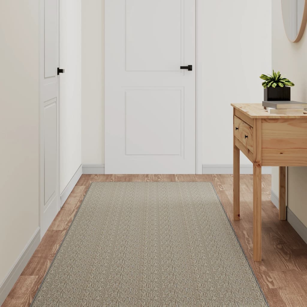 vidaXL Carpet Runner Sisal Look Silver 80x250 cm