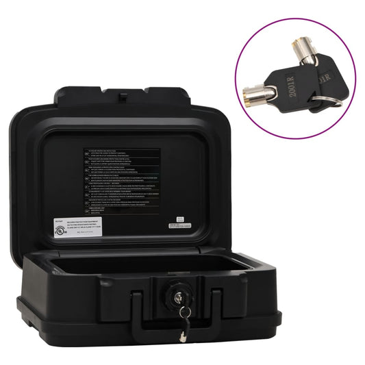 vidaXL Safe Box Black 38x32.5x16.5 cm Polypropylene