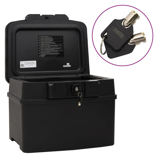 vidaXL Safe Box Black 44x37x34 cm Polypropylene