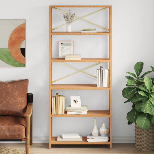 vidaXL 6-Tier Shelf 80x30x181 cm Solid Wood Oak