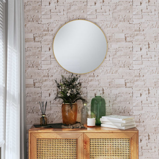 vidaXL Wallpaper 3D Stone Look Cream