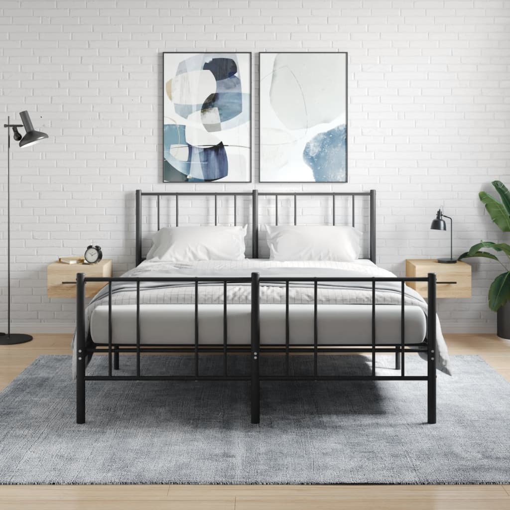 vidaXL Wall-mounted Bedside Cabinets 2 pcs Sonoma Oak 35x35x20 cm