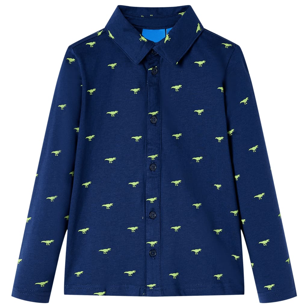Kids' Shirt Dinosaur Print Navy 116