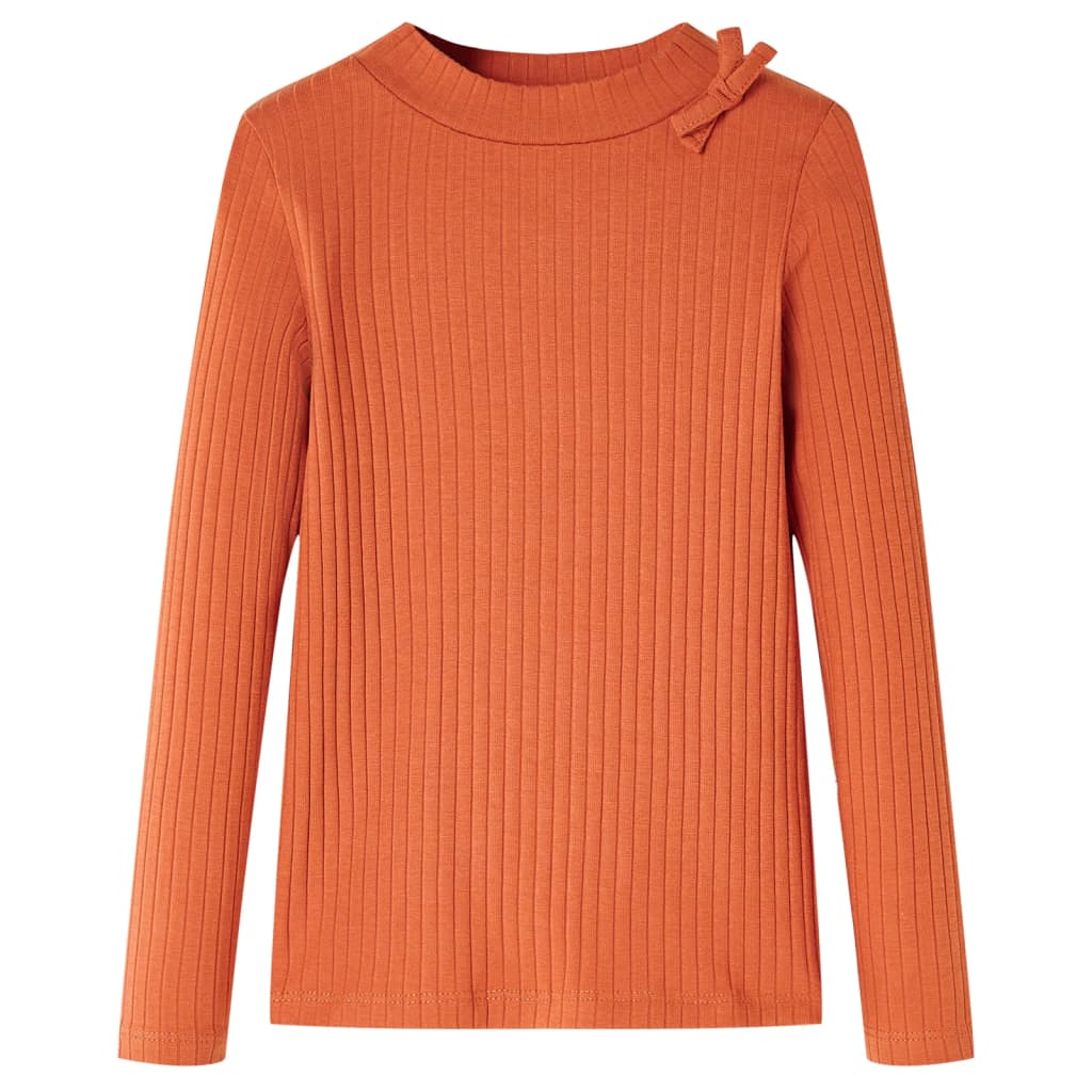 Kids' T-shirt with Long Sleeves Burnt Orange 140
