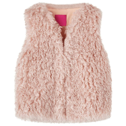 Kids' Vest Faux Fur Light Pink 140