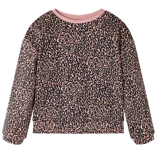 Kids' Sweatshirt Leopard Print Medium Pink 92