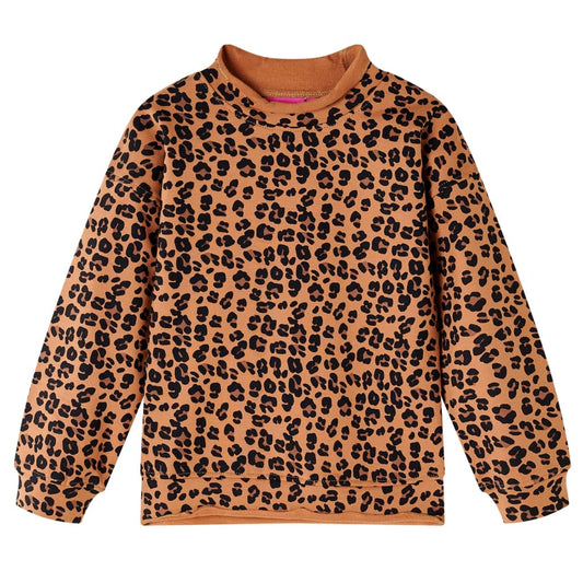 Kids' Sweatshirt Leopard Print Light Cognac 128