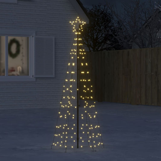 vidaXL Christmas Tree Light with Spikes 220 LEDs Warm White 180 cm