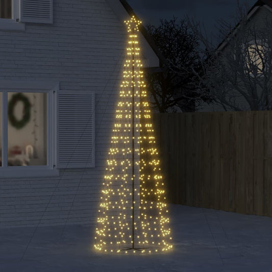 vidaXL Christmas Tree Light Cone 570 LEDs Warm White 300 cm