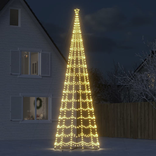vidaXL Christmas Tree Light Cone 1554 LEDs Warm White 500 cm