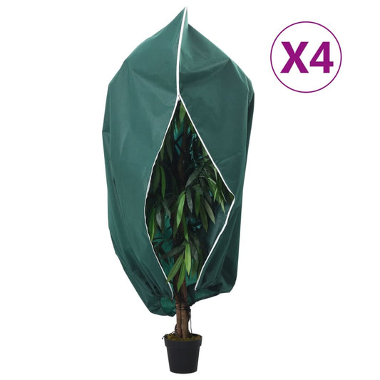 vidaXL Plant Fleece Covers with Zip 4 pcs 70 g/m² 1.55x1.55 m