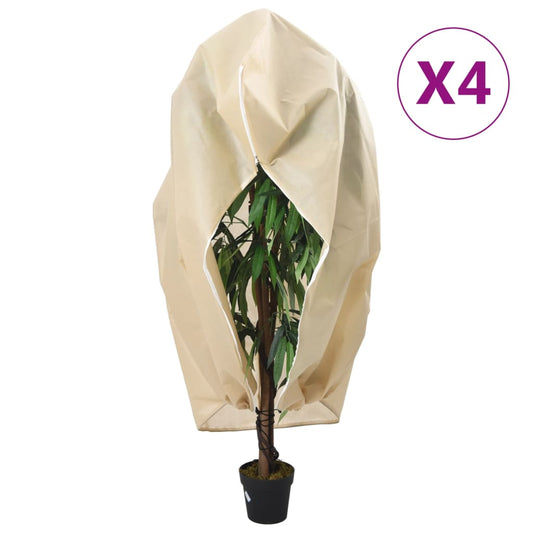 vidaXL Plant Fleece Covers with Zip 4 pcs 70 g/m² 3.93x3.5 m