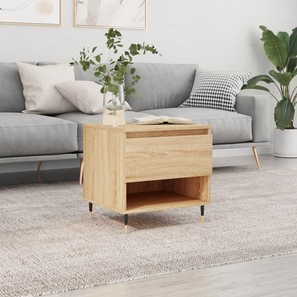 vidaXL Coffee Table Sonoma Oak 50x46x50 cm Engineered Wood