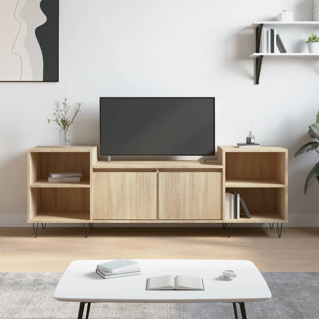 vidaXL TV Cabinet Sonoma Oak 160x35x55 cm Engineered Wood