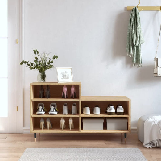 vidaXL Shoe Cabinet Sonoma Oak 102x36x60 cm Engineered Wood