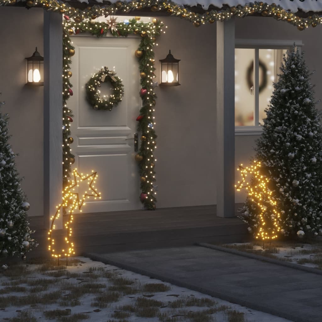 vidaXL Christmas Light Decoration with Spikes Meteor 115 LEDs 89 cm
